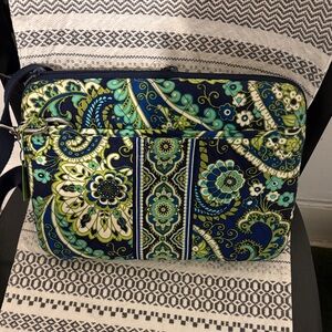 Vera Bradley Navy Teal Green Paisley Crossbody/ Blue Bible case